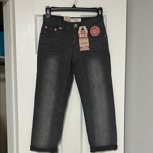 Levi's Black Slim Fit Jeans with Cropped Length